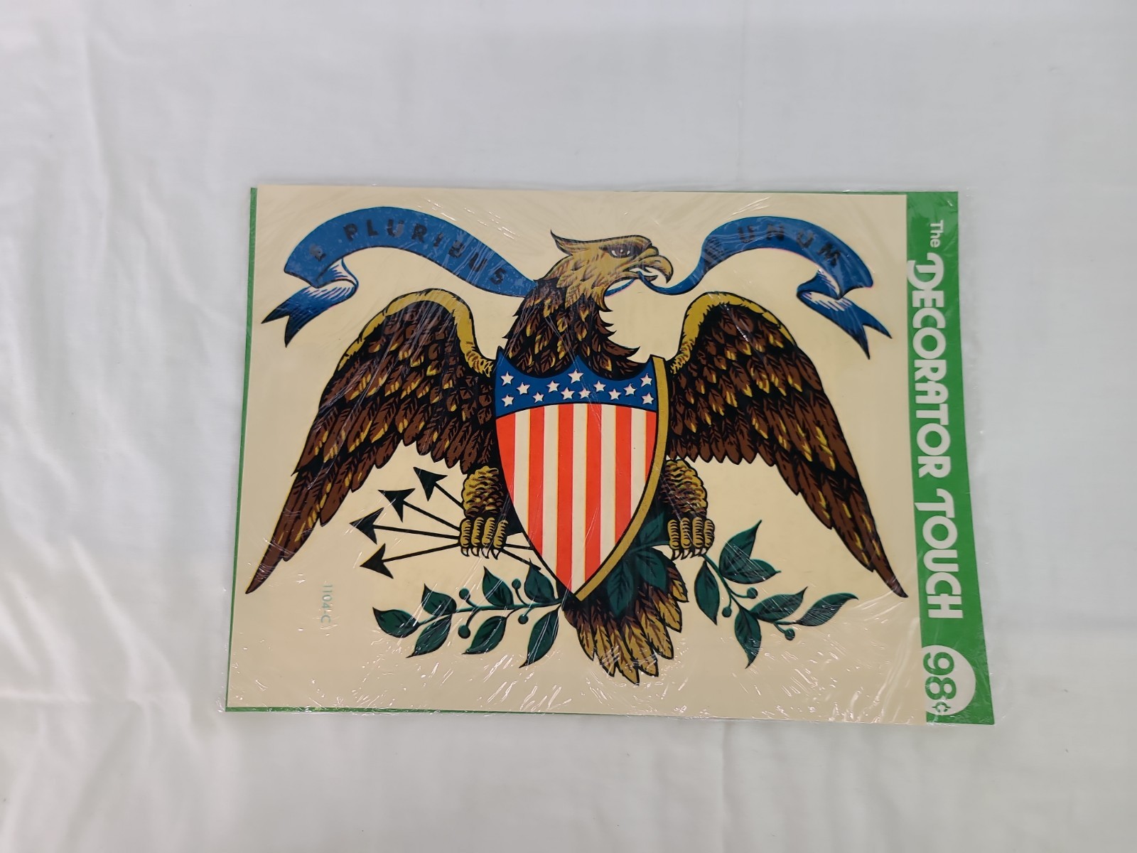 Vintage American Eagle E Pluribus Unum Patriotic Water Transfer Decal 6"x8" NIP