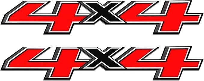 Set of 2 PCS 4×4 Decals Stickers Compatible with 2014-2018 Chevy Silverado