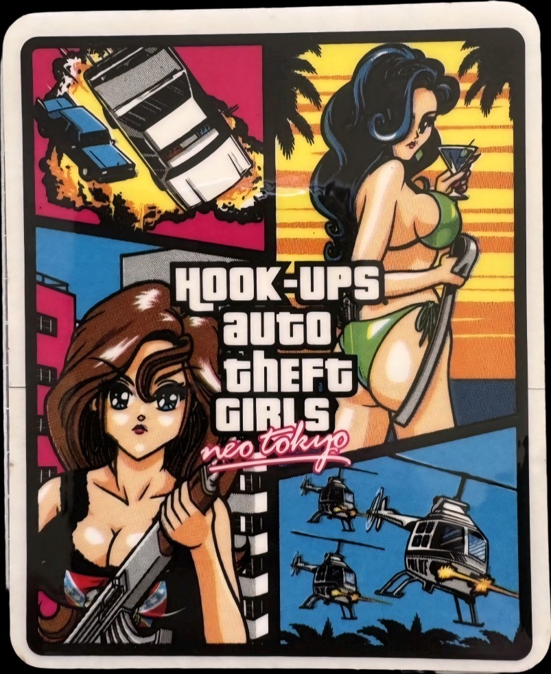 Hookups Die Cut Stickers 3" Vertical Gloss Skateboard Water Bottle Laptop Etc