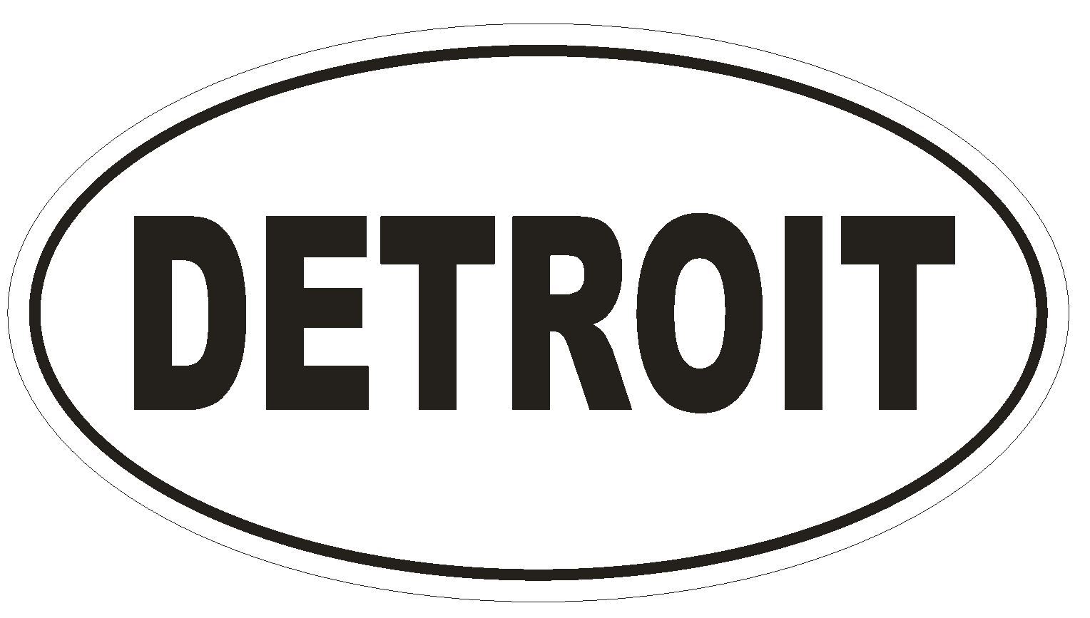 DETROIT City Code Oval Bumper Sticker or Helmet Sticker D952 Michigan