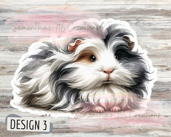 Guinea Pigs Vinyl Stickers 3" For Laptops, Cups, Etc. Indoor, Water Resistant