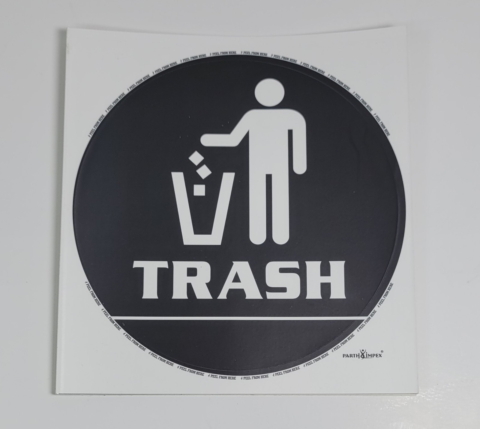Trash Sticker Lot Of 7 Symbol Sticker Decal Garbage Can Approx 6inx6in