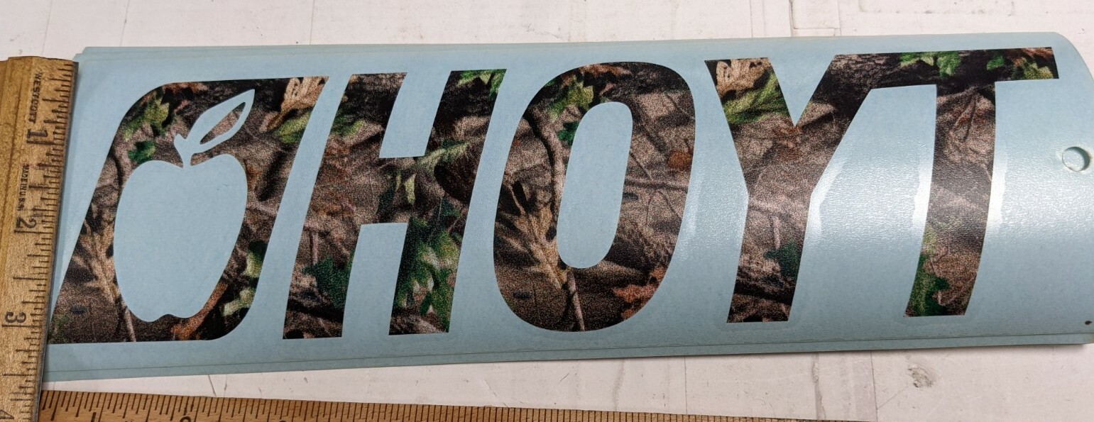 Hoyt ~old style~ Camo Apple Logo Decal Sticker Bow Hunting Archery Deer