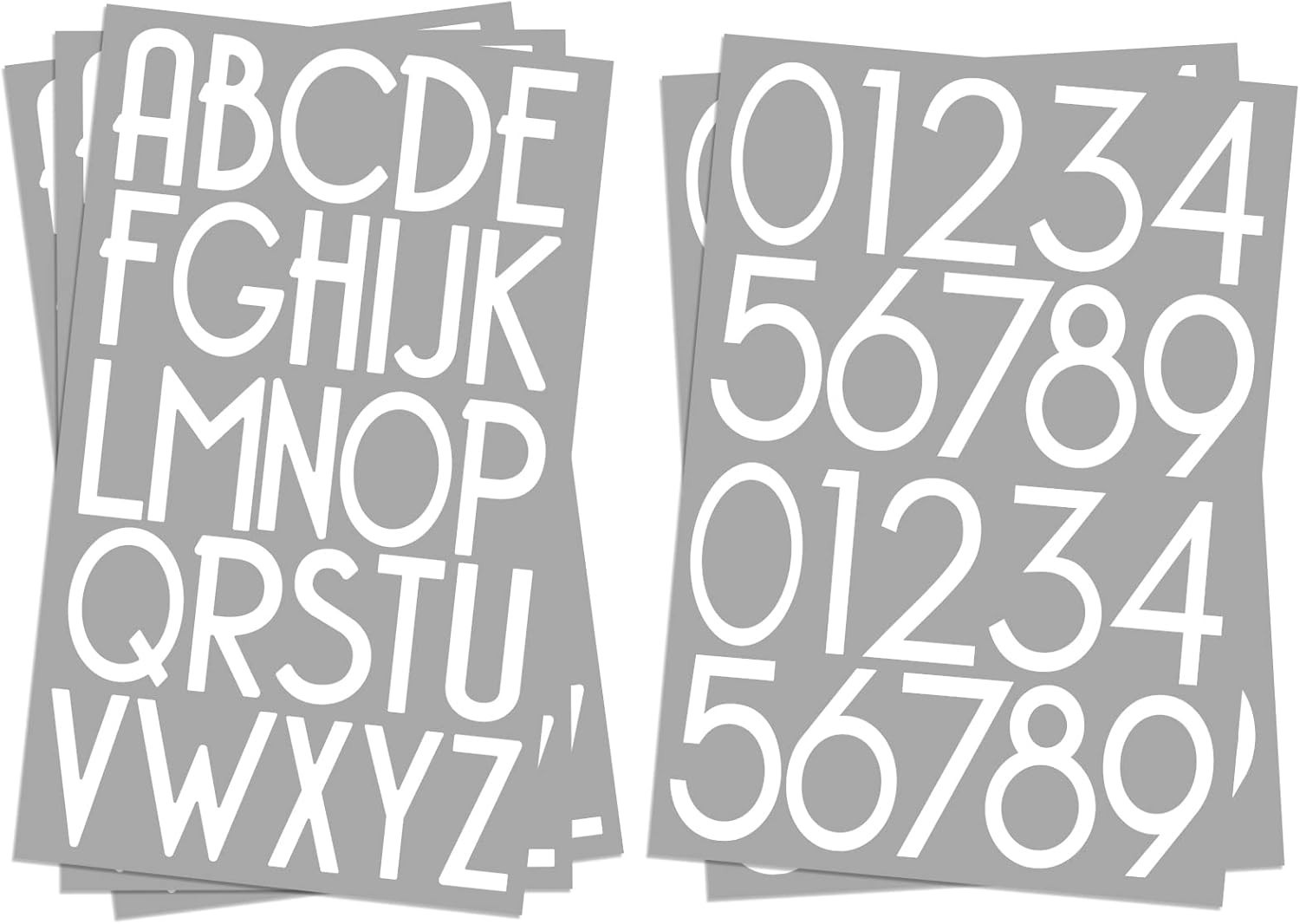 2 Inch Waterproof Vinyl Sticker Letters and Numbers Kit for Outdoor Applications