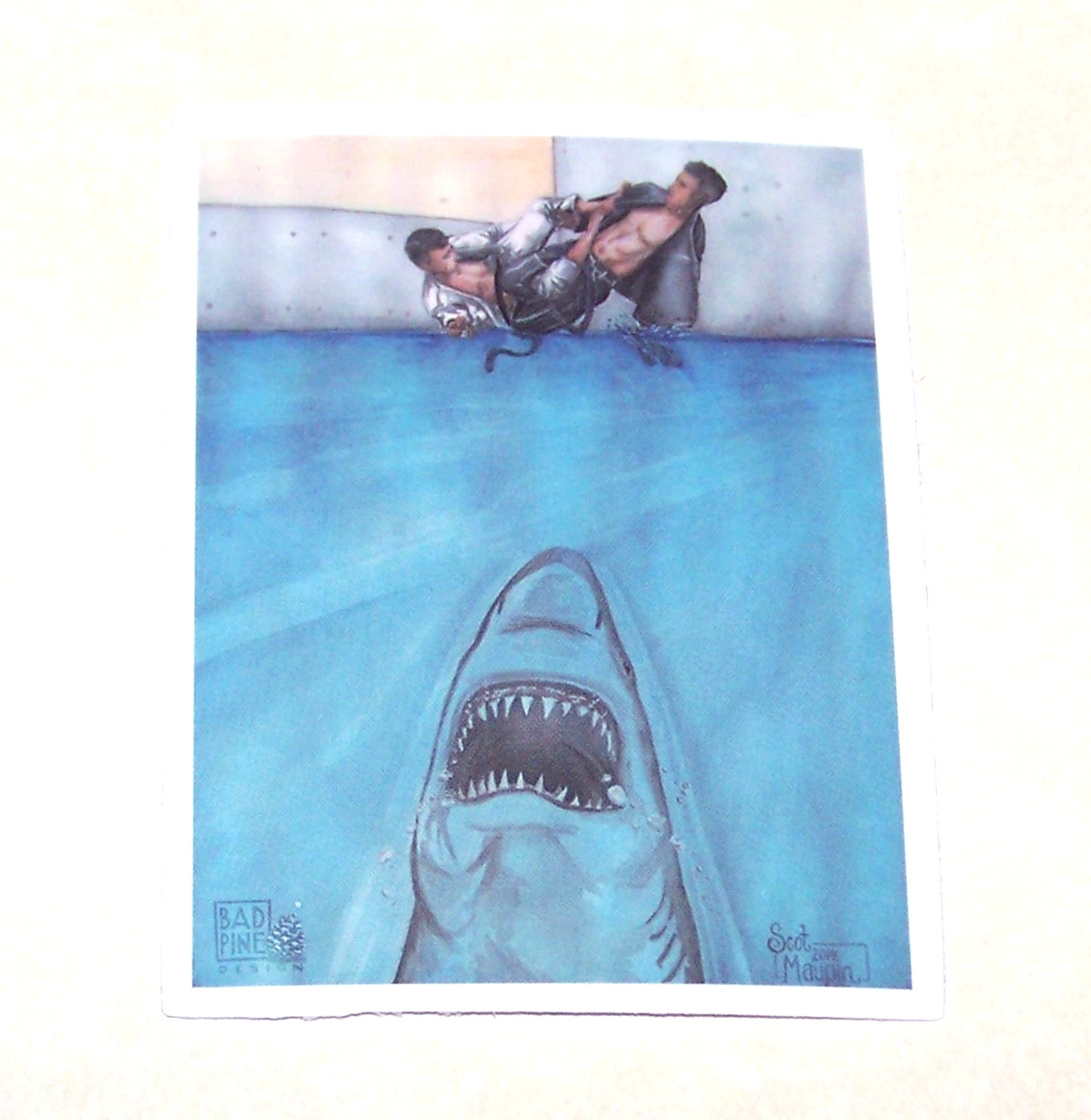 SHARK Jaws Parody Cut Sticker Decal Movie Horror MMA Jujitsu