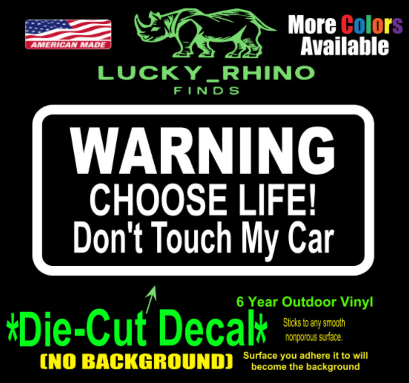 Don't Touch My Car Funny JDM Race Car Window Vinyl Decal Bumper Sticker