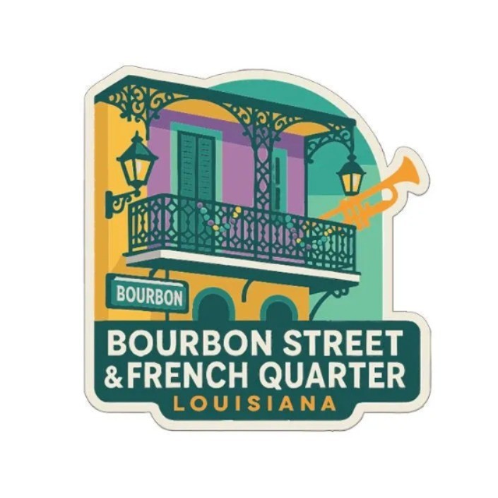 Bourbon Street & French Quarter LA Iron On Heat Transfer Vinyl HTV Symbolic