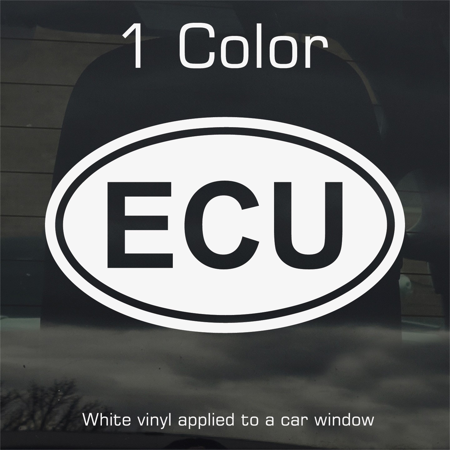 Ecuador ECU Oval Country Code Vinyl Decal Sticker for Car window Laptop & Gifts