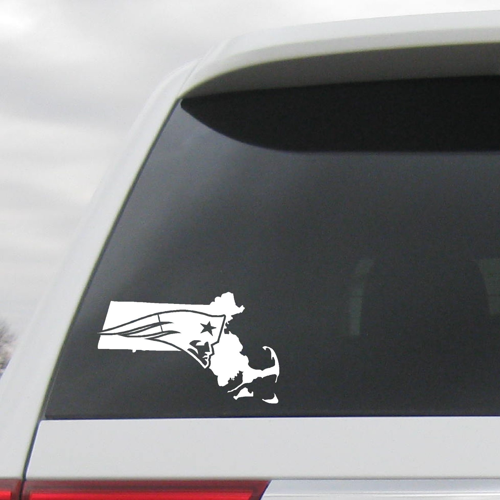 NEW ENGLAND PATRIOTS STICKER THE STATE OF MASSACHUSETTS VINYL DECAL BOSTON CAR