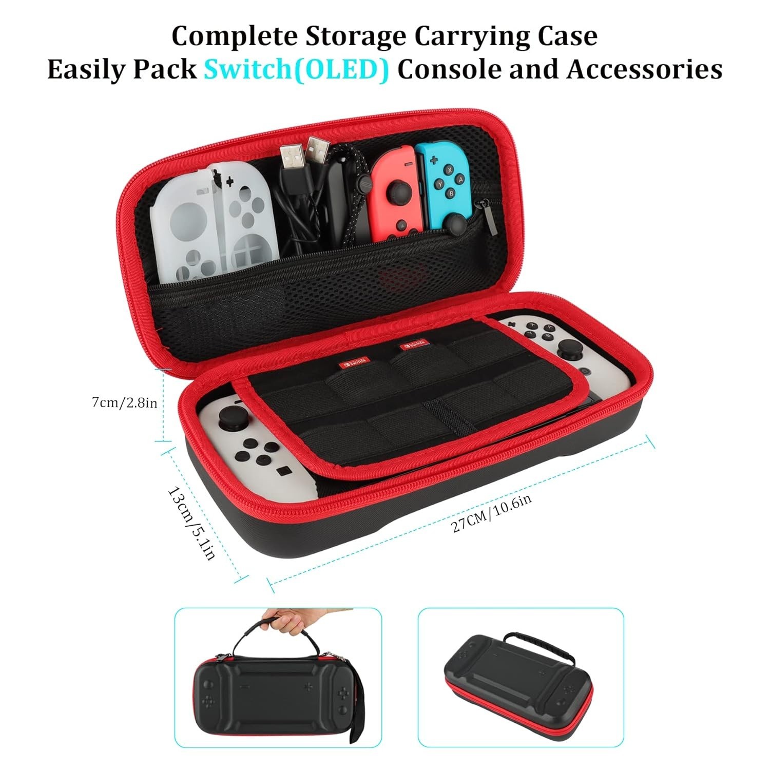 23 In 1 Nintendo Switch Oled Accessories Kit Complete Set With Case Charger W…