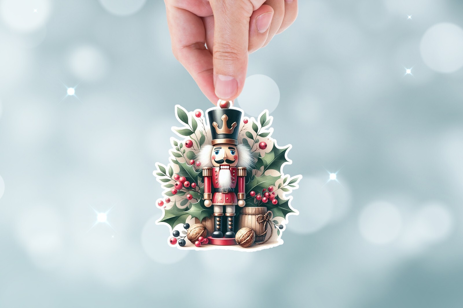 Christmas Nutcracker Sticker | Waterproof | Vinyl Sticker | Water Bottle