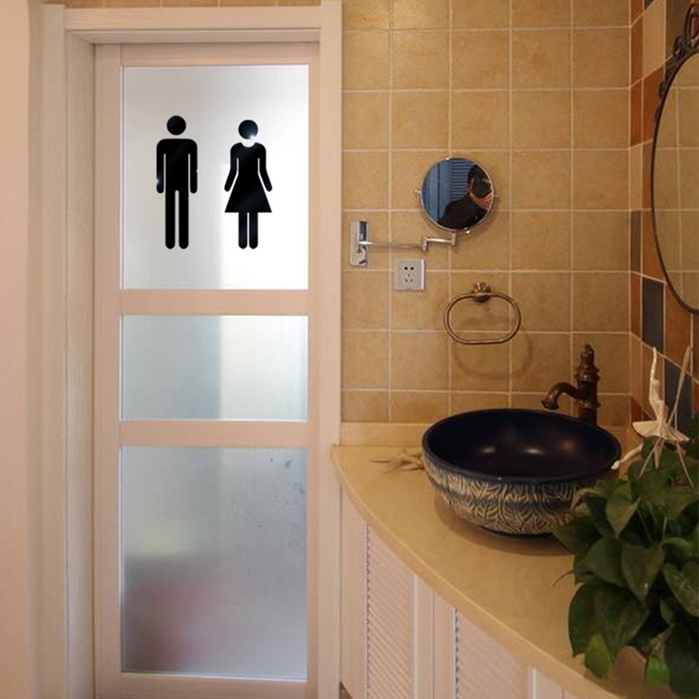 Sticker Toilet Sign Decals Indicator Plaque Men&Woman Replacemnt Restroom