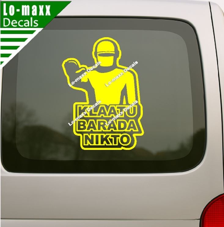 Gort Robot The Day The Earth Stood Still 1951 Sci Fi Klaatu Barada Nicto Decal