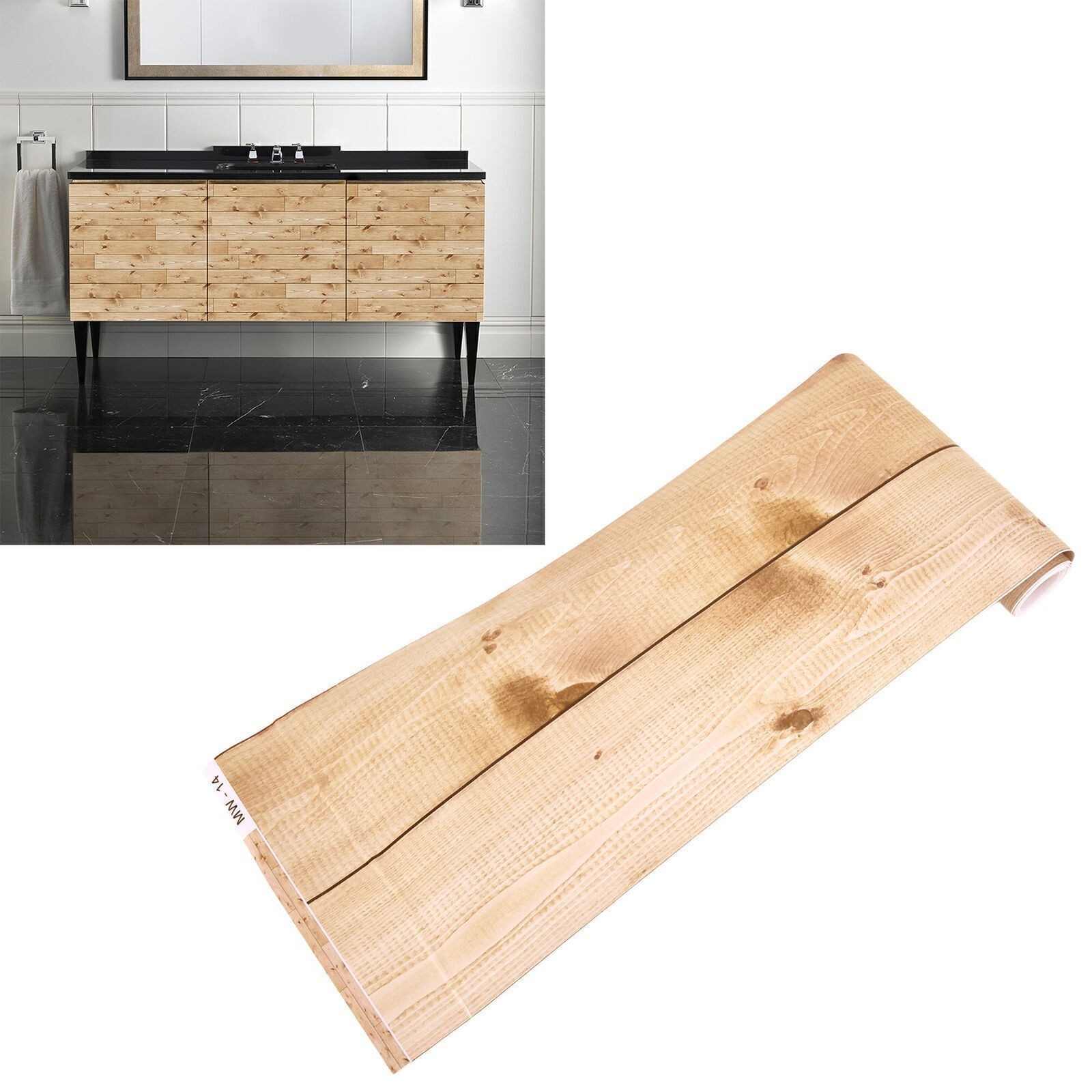 Wood Grain Wall Sticker Waterproof Nordic Self Adhesive Decal