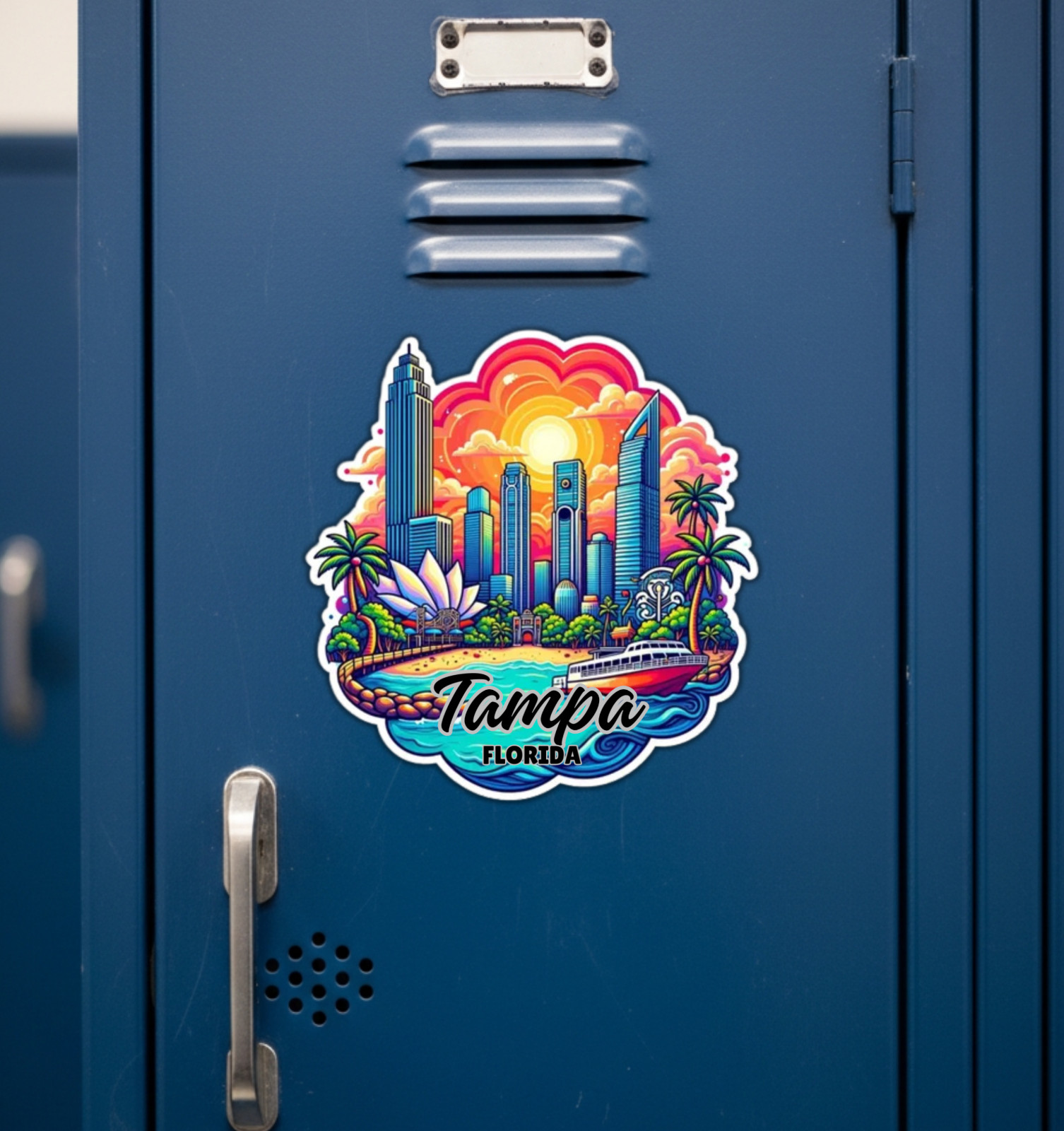 Tampa Florida Fridge Magnet or Laptop Sticker