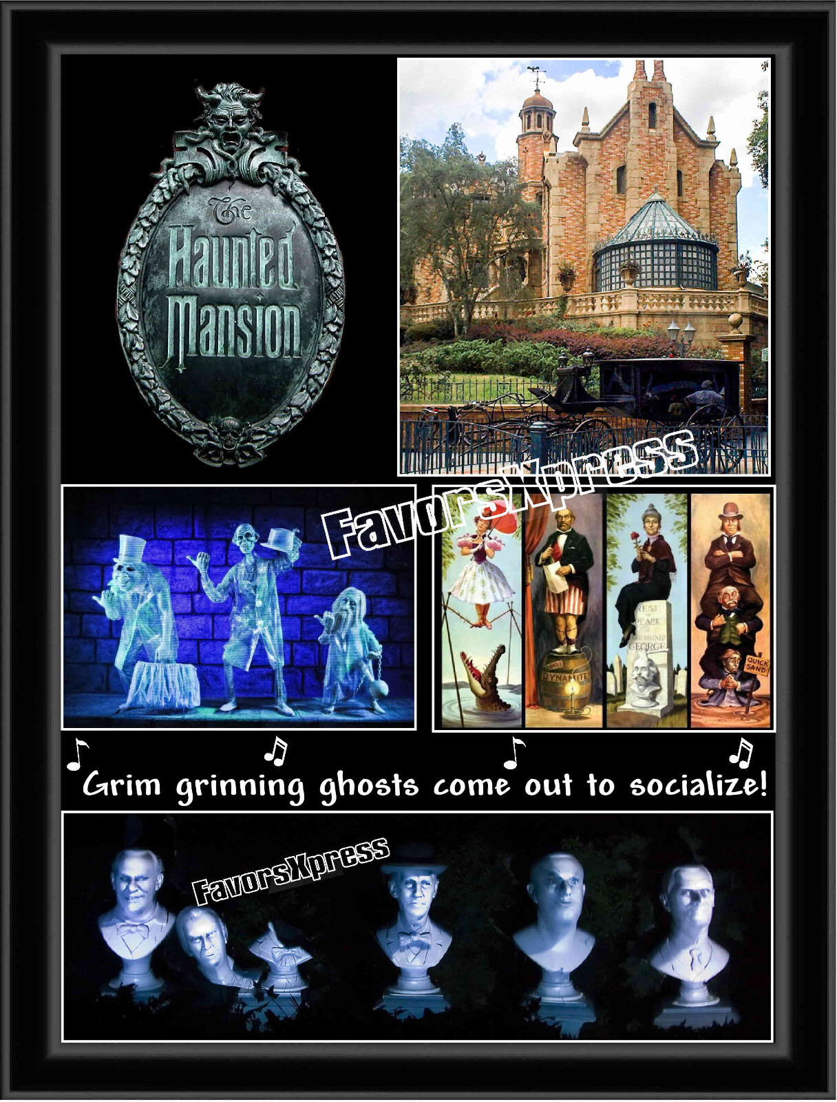 DISNEYWORLD HAUNTED MANSION PHOTO MAGNET large 5.25 X 4 INCHES