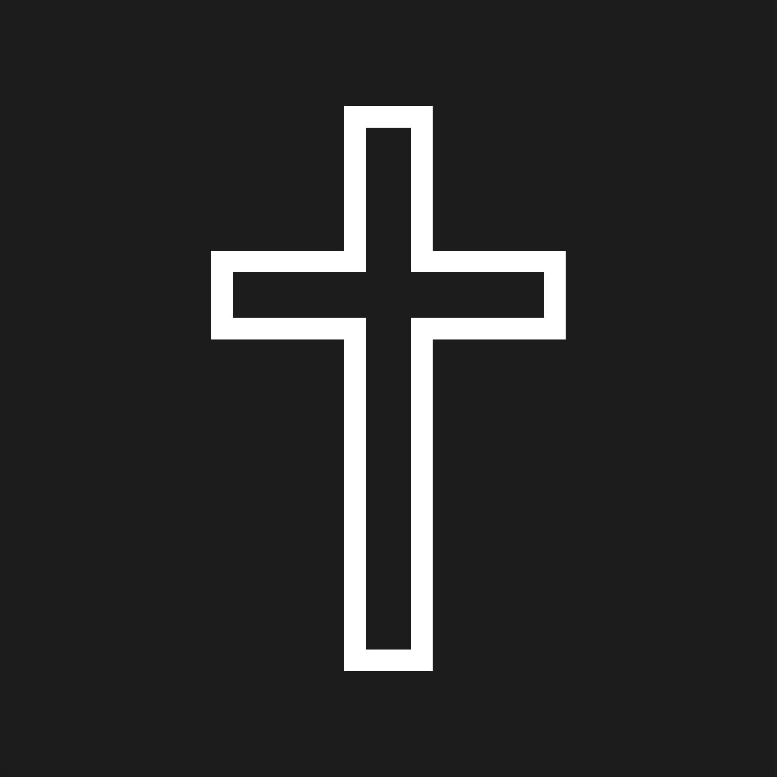 Cross Outline Vinyl Decal Car Window Laptop Jesus Christ Christian Sticker