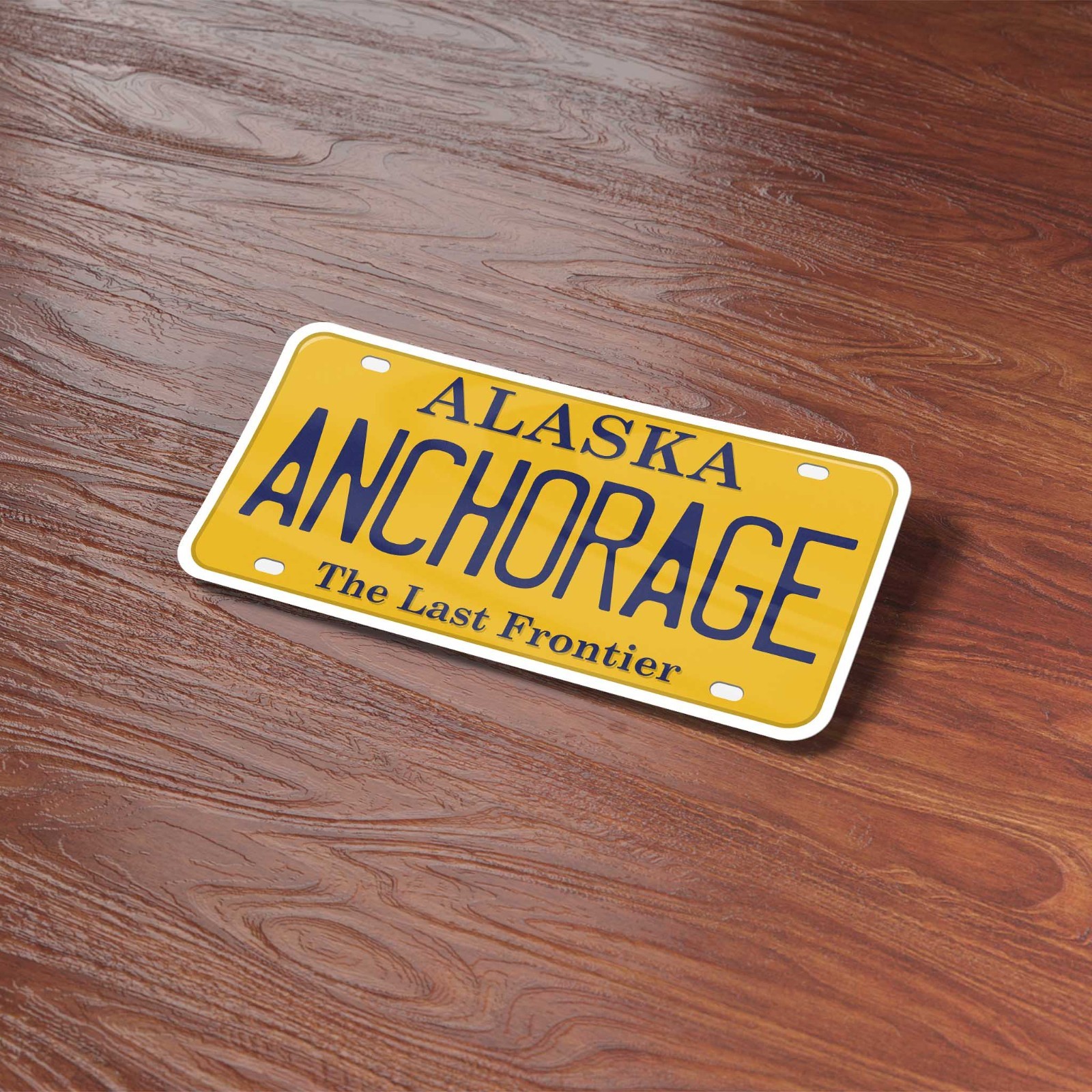 Alaska License Plate Stickers – Choose Your AK City or National Park Decal