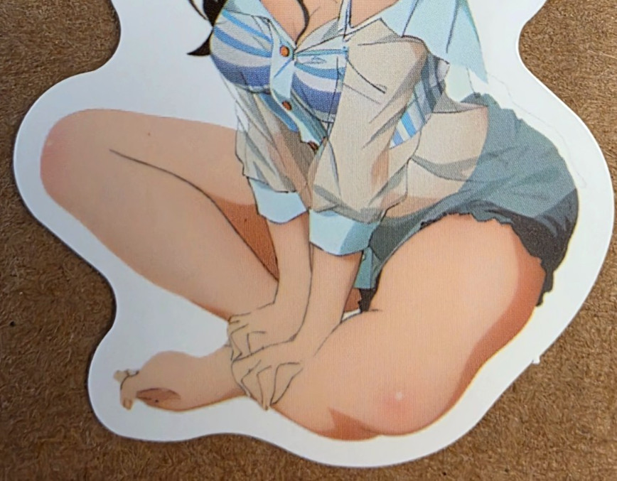 Waifu Sticker Summer Girl Bikini Princess Idol Beach Anime Manga Pinup Pin Up