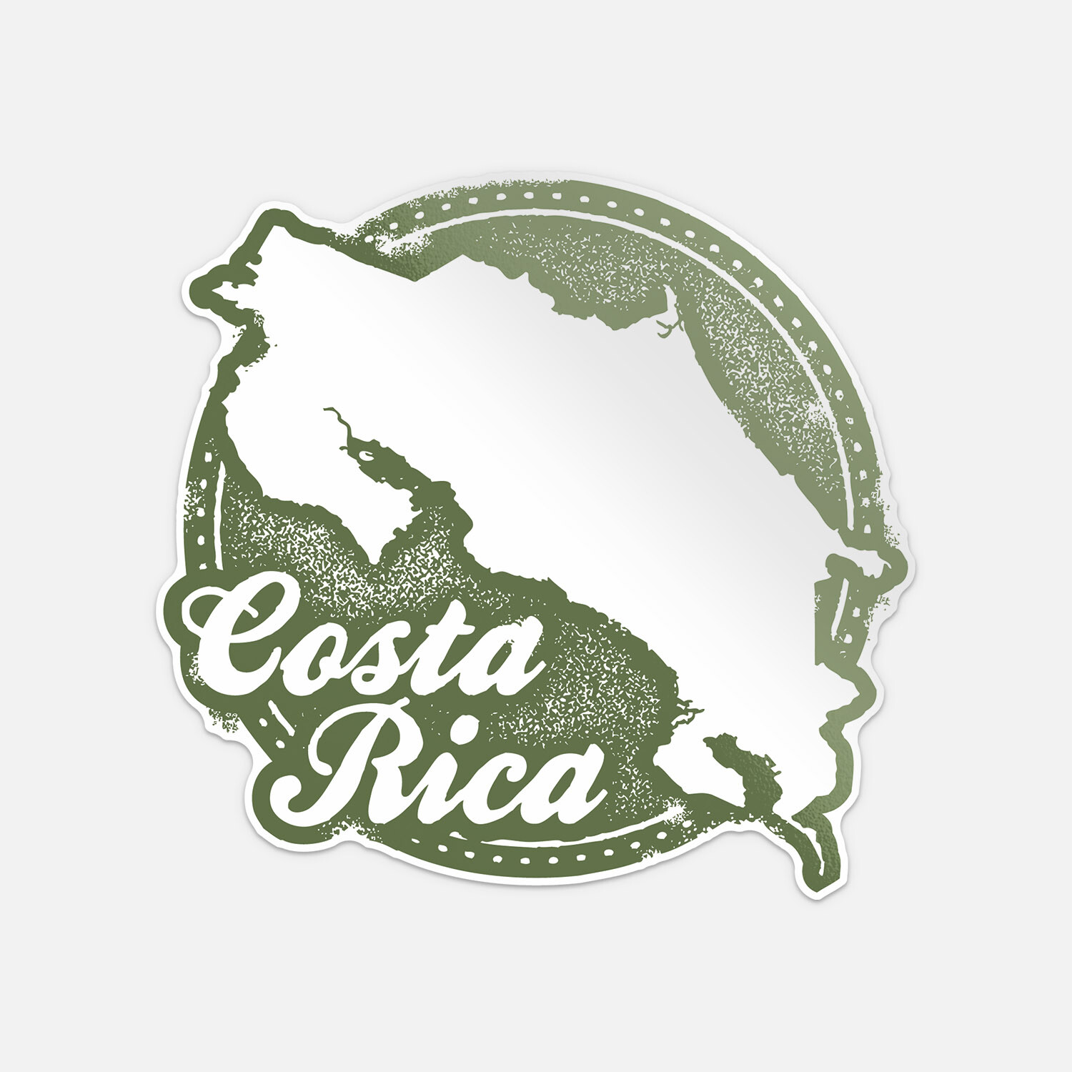 Costa Rica Central America Travel Grunge Stamp Vinyl Sticker Decal