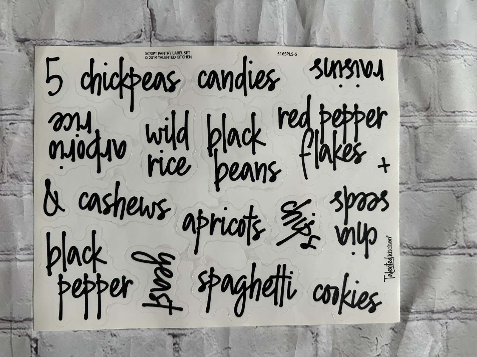 Talented Kitchen Pantry Labels for Food Containers Jar & Bin Labels Organization