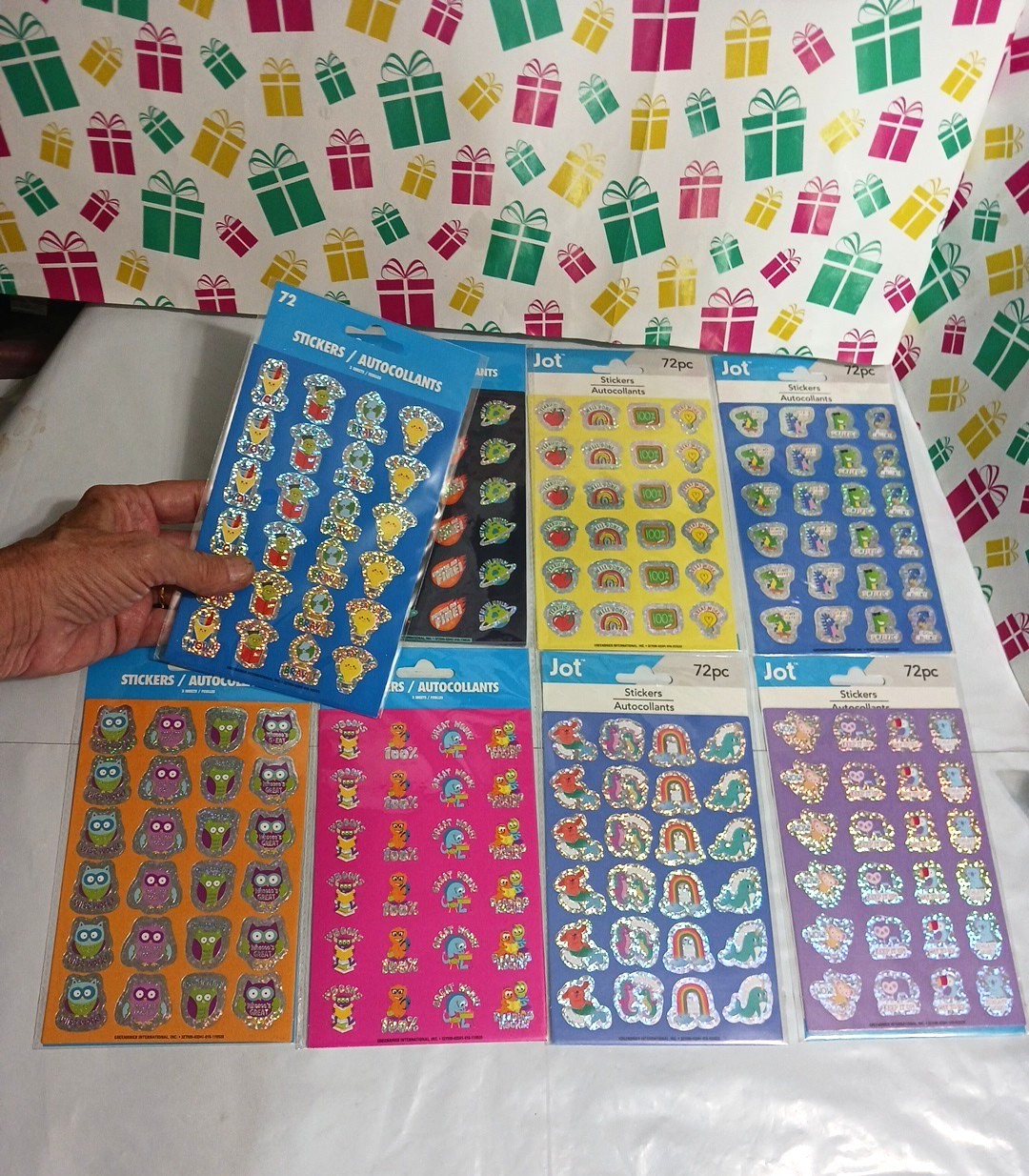 Foiled sticker school, home awards for kids + teachers 8 packs 576 foil stickers