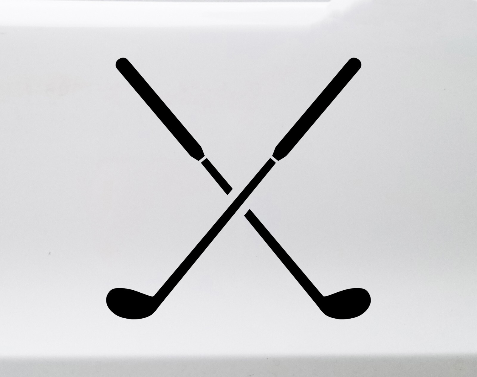 Crossed Golf Clubs Vinyl Decal V2 – Driver Putter Par Course – Die Cut Sticker