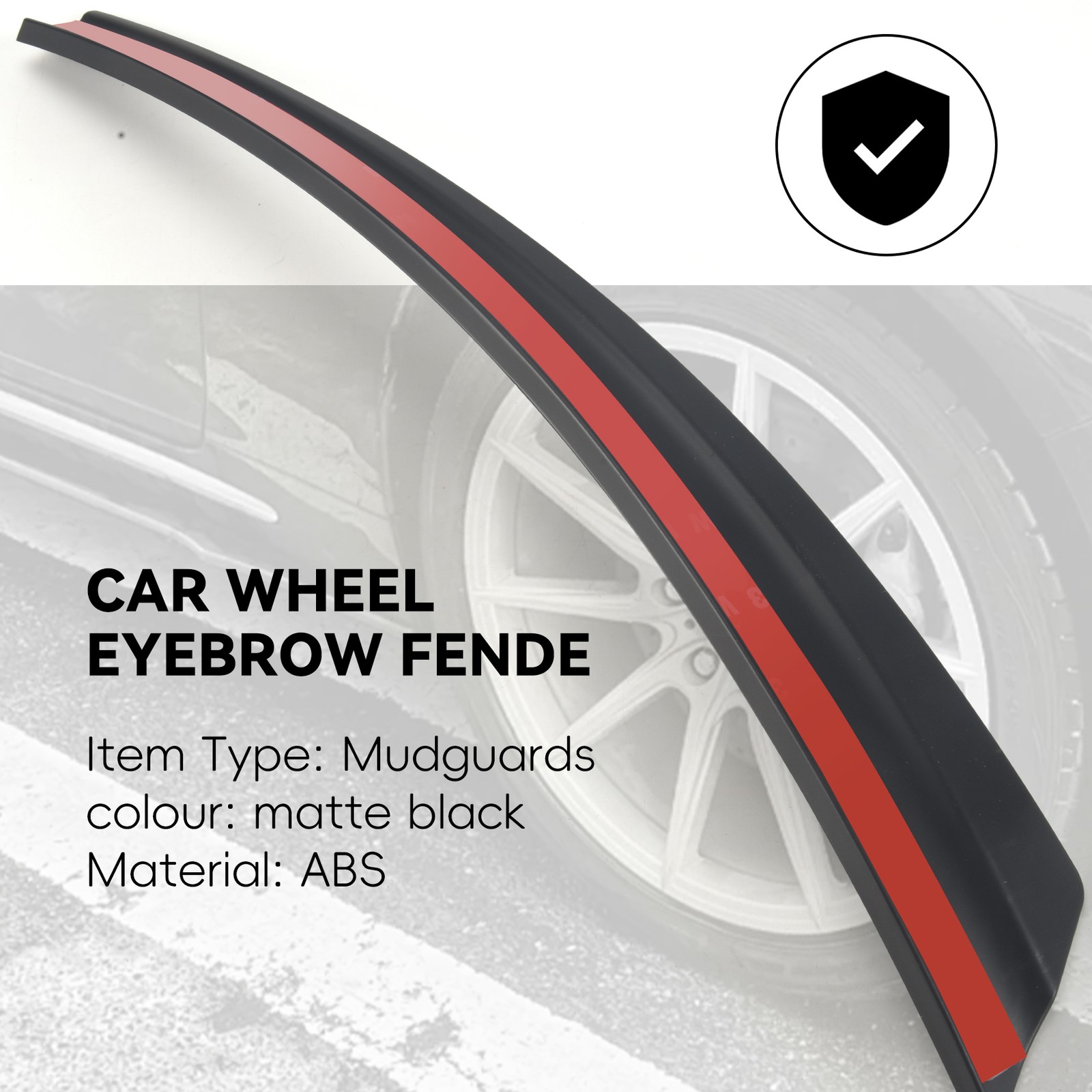 Front+Rear Car Wheel Eyebrow Mudguard Mud Flap Splash Guard for Model Y7414