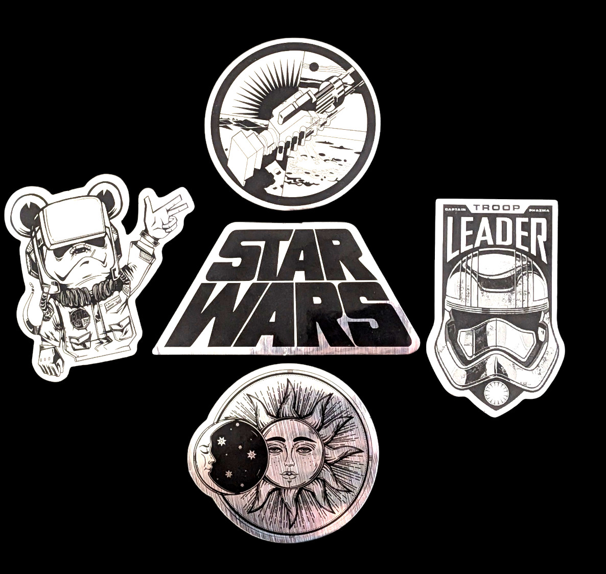 Chrome Space Stickers, Chrome Space Decals