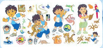 Go Diego Go Room Appliques – Set of Removable Wall Stickers – Remove & Place