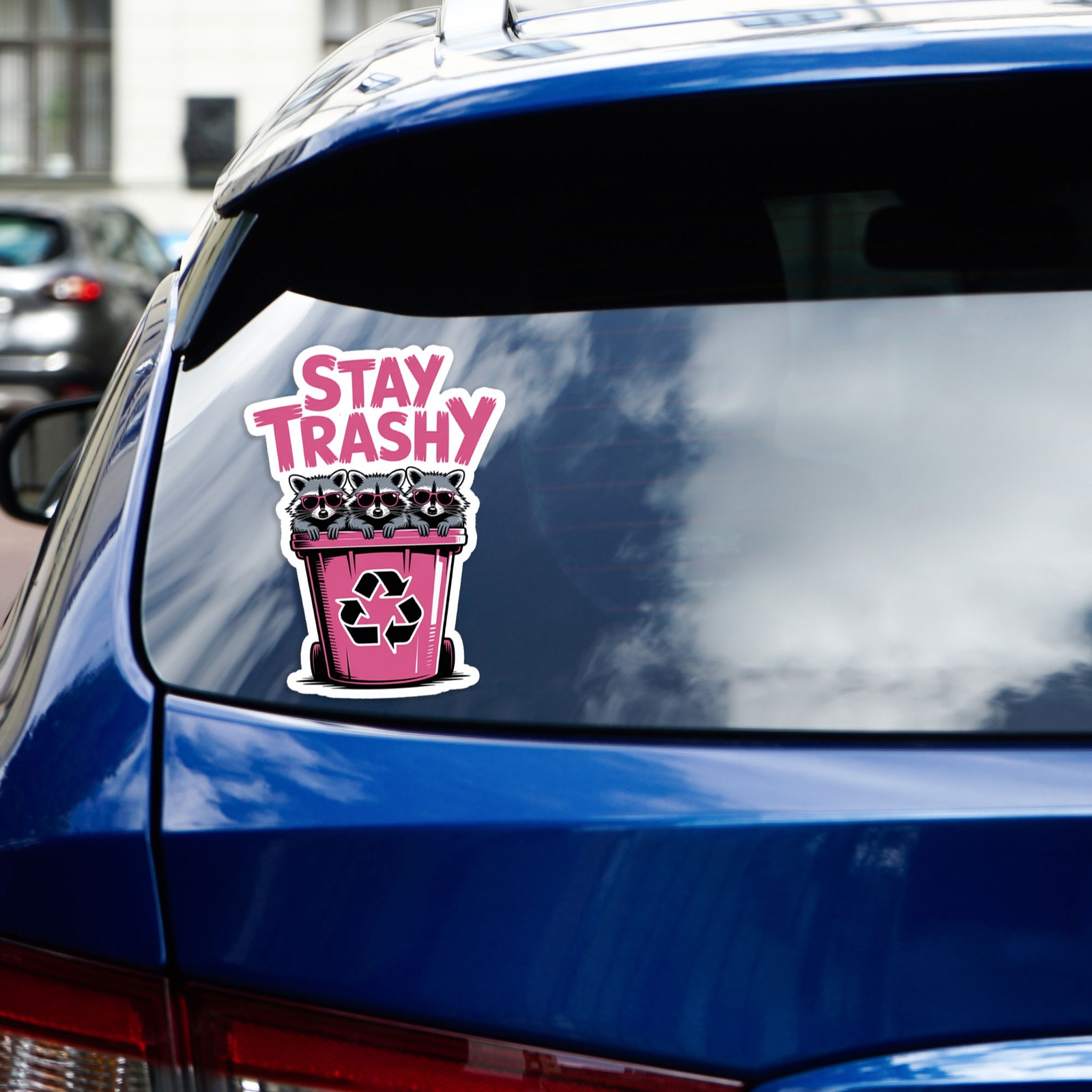 Stay Trashy Trash Can – Vinyl Decal Sticker – Car Window Laptop – #1741