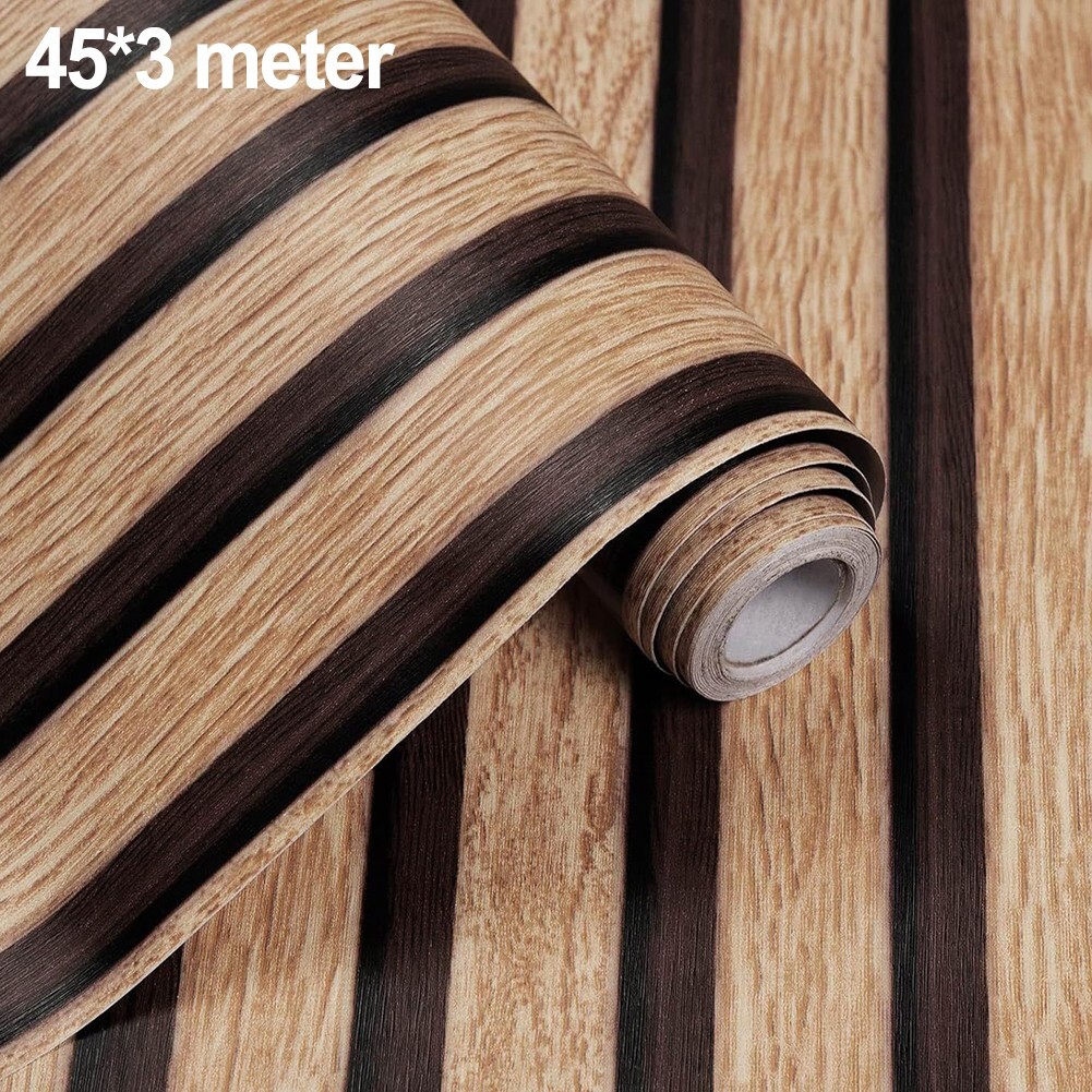 45CM*3 Meters Waterproof Imitation Wood Grain Wall Stickers For Wall Renovation