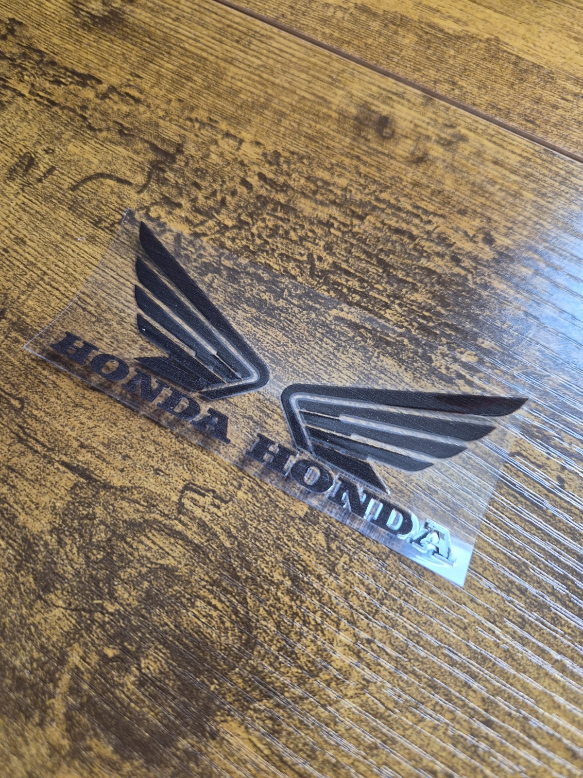 2pc. HONDA WINGS UV DTF Raised Decal Sticker Waterproof USA NOT VINYL