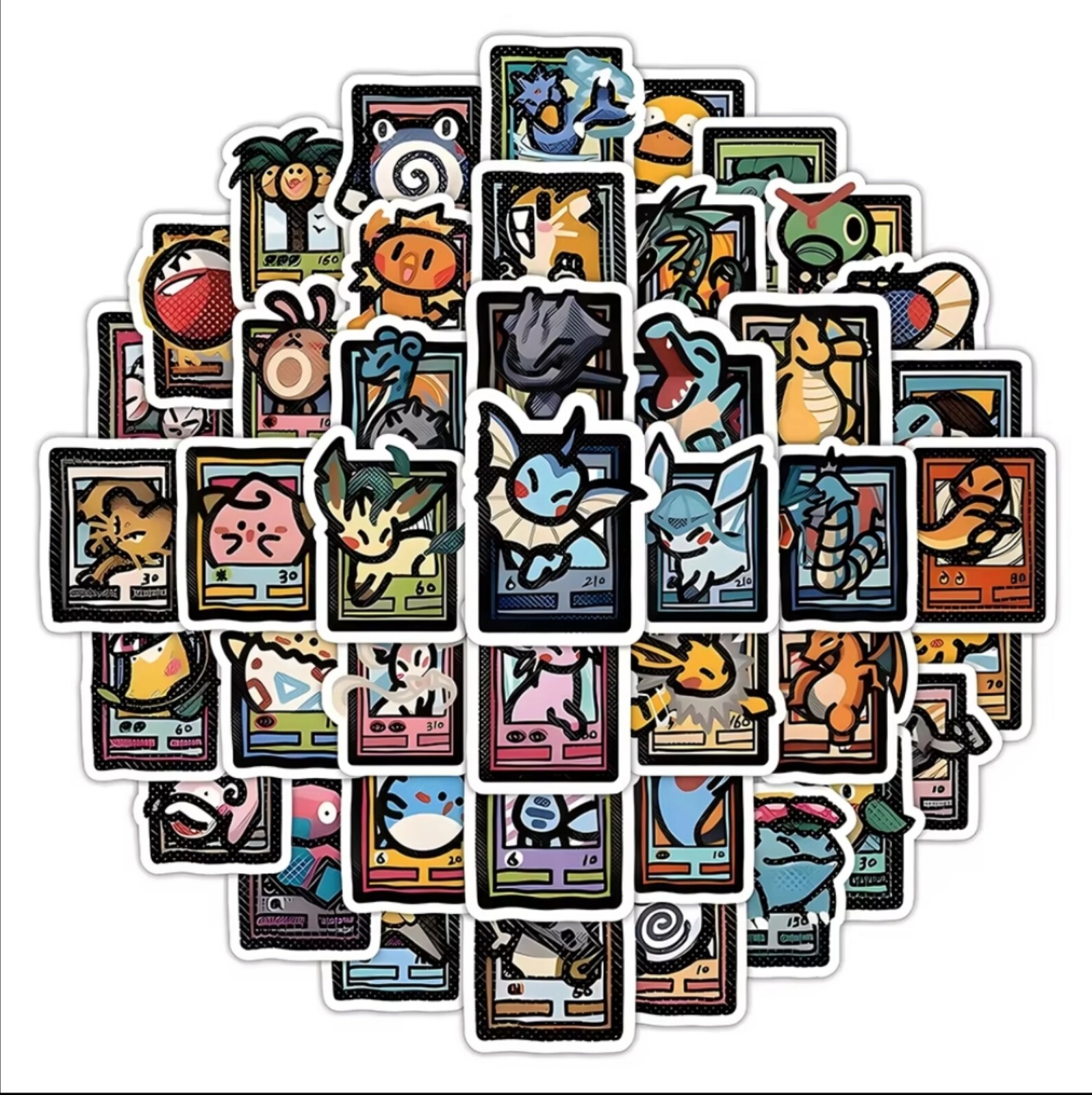 20 PCS Cute Pokémon Card Characters Cartoon Doodle Game Anime Stickers BRAND NEW