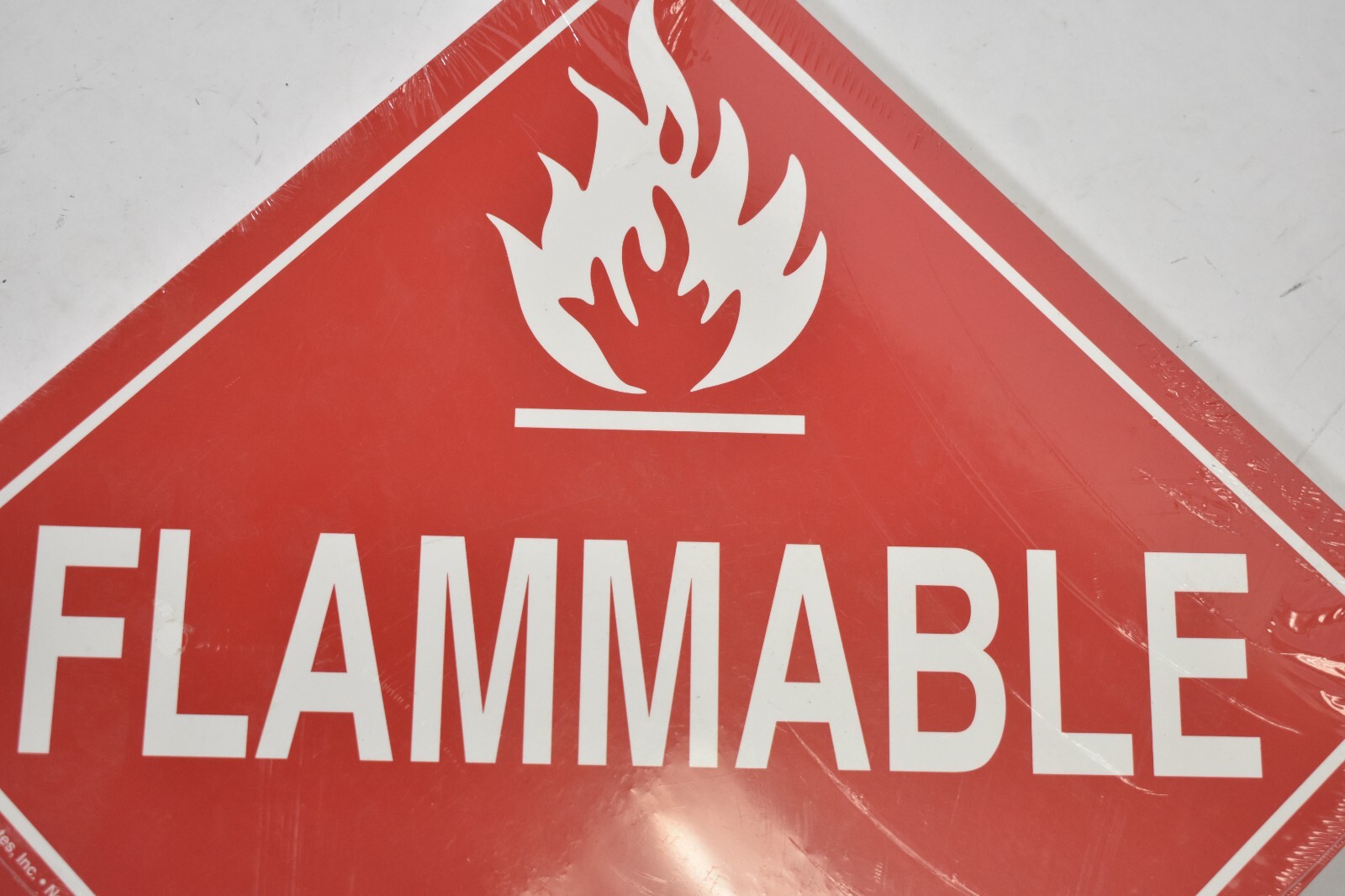 25 Pack Flammable 525 Liquid Packard Removable Vinyl Sign 10-3/4" Safety Sticker