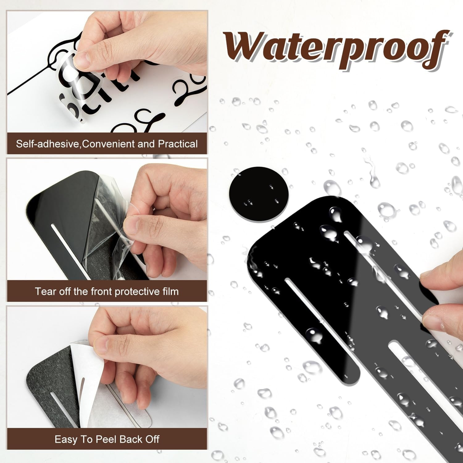 Bathroom Stickers for Door, Acrylic Adhesive Men and Women Door Signs | Toilet W