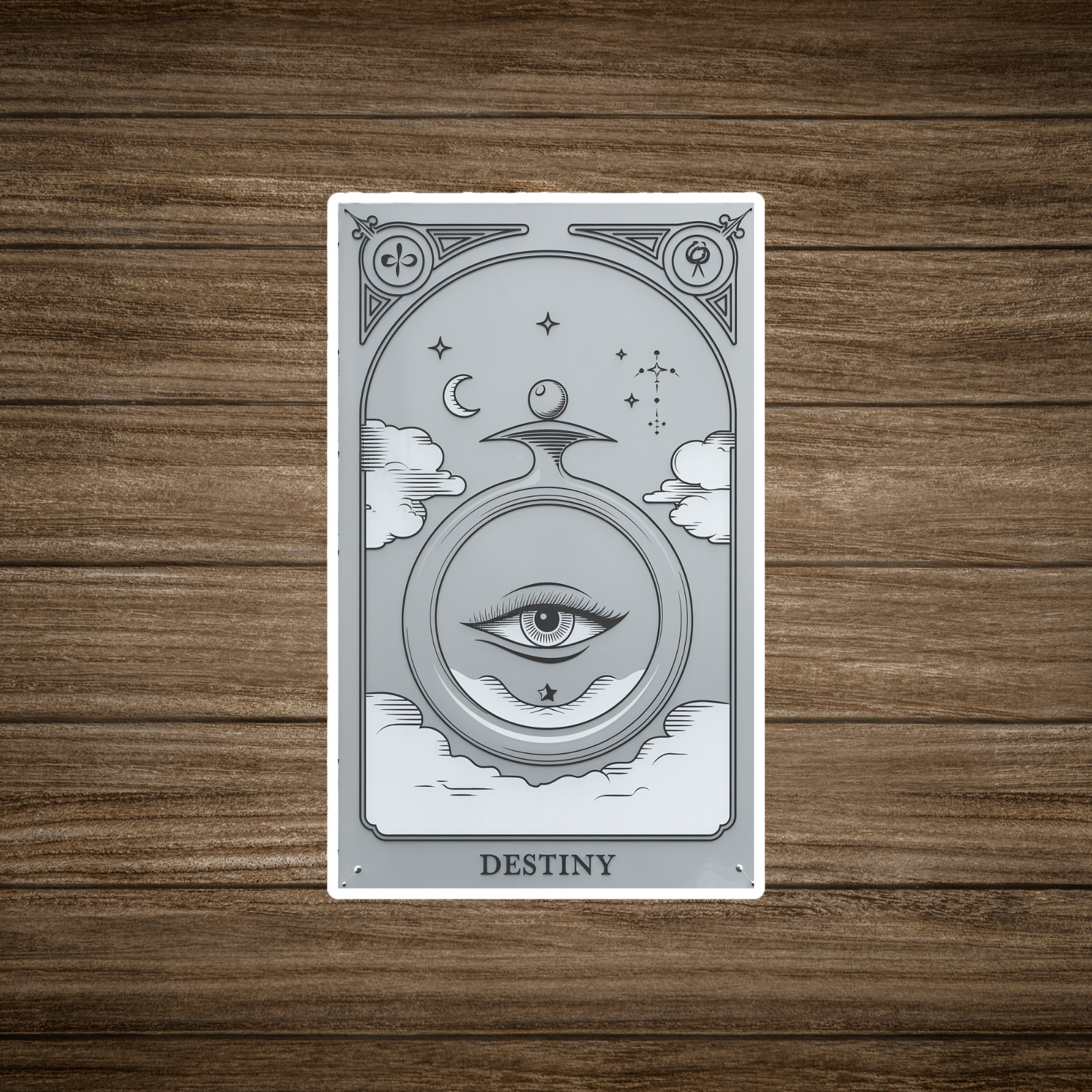Mystical Eye Destiny Tarot Card Sticker – Vintage Inspired Celestial Design #208