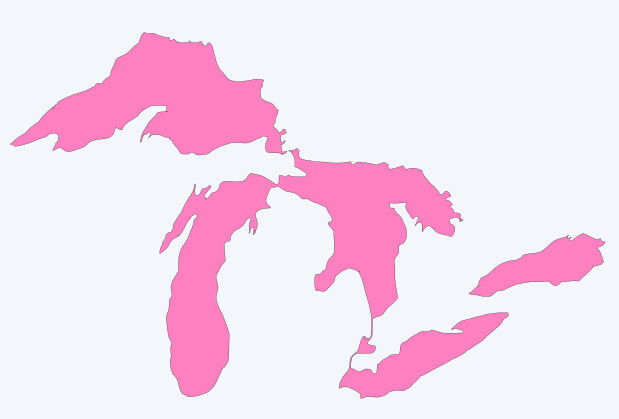 Michigan Great Lakes Vinyl Decal Sticker – You choose color and size