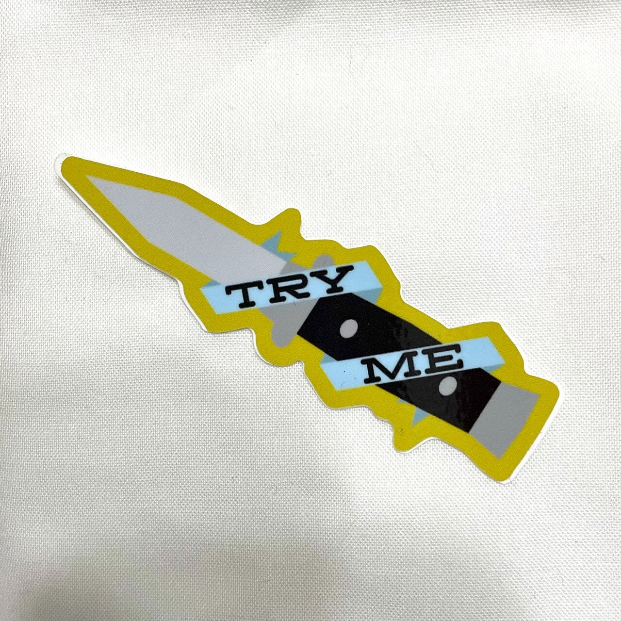 Try Me Switchblade vinyl sticker