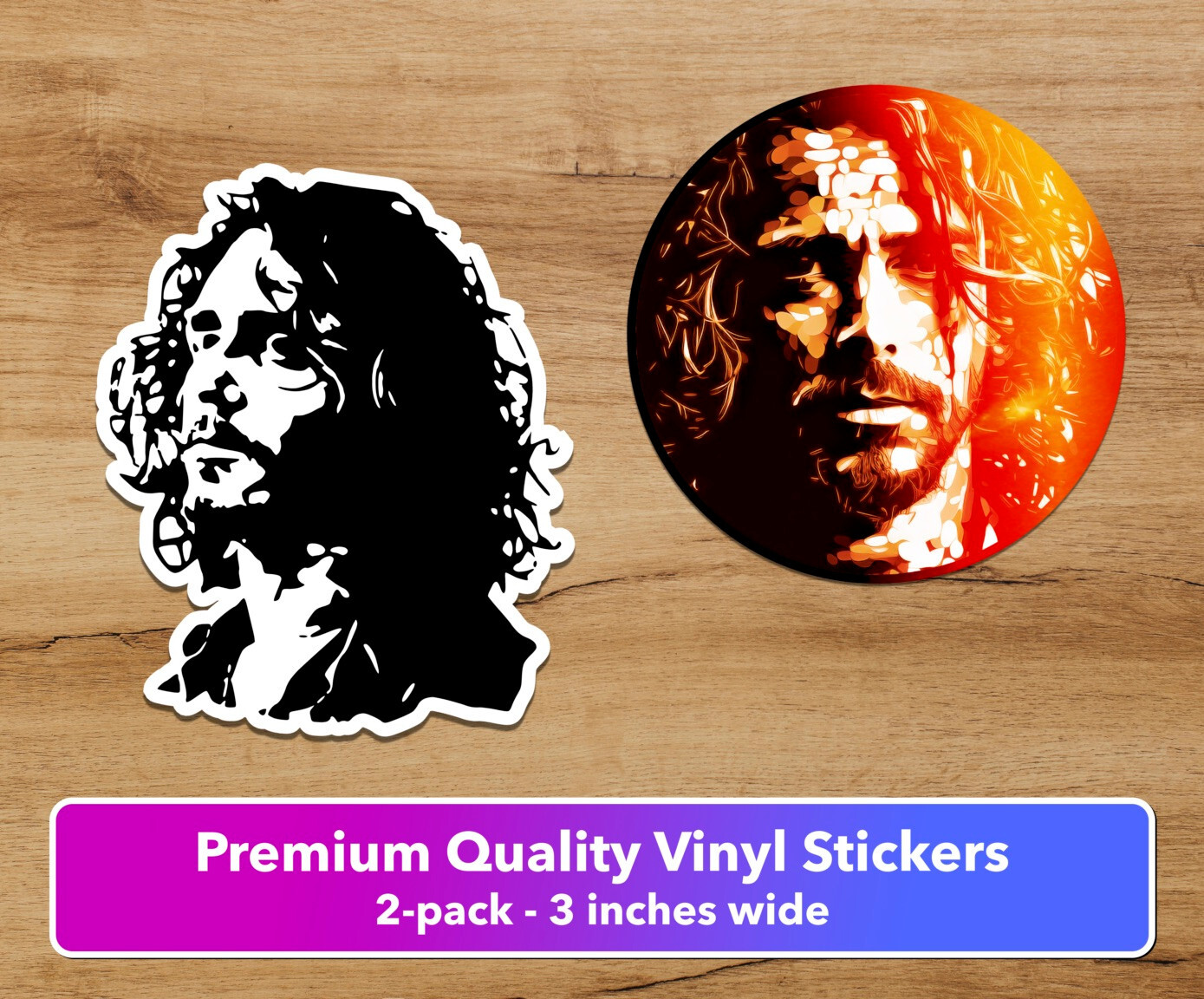 Chris Cornell Soundgarden Premium Vinyl Decal sticker 2 pack Temple of the Dog