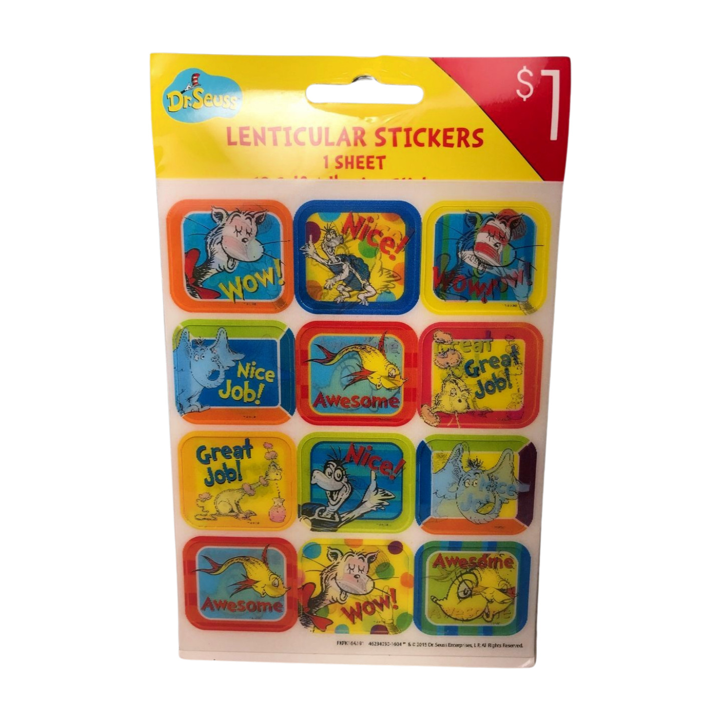 Dr. Seuss Lenticular Stickers