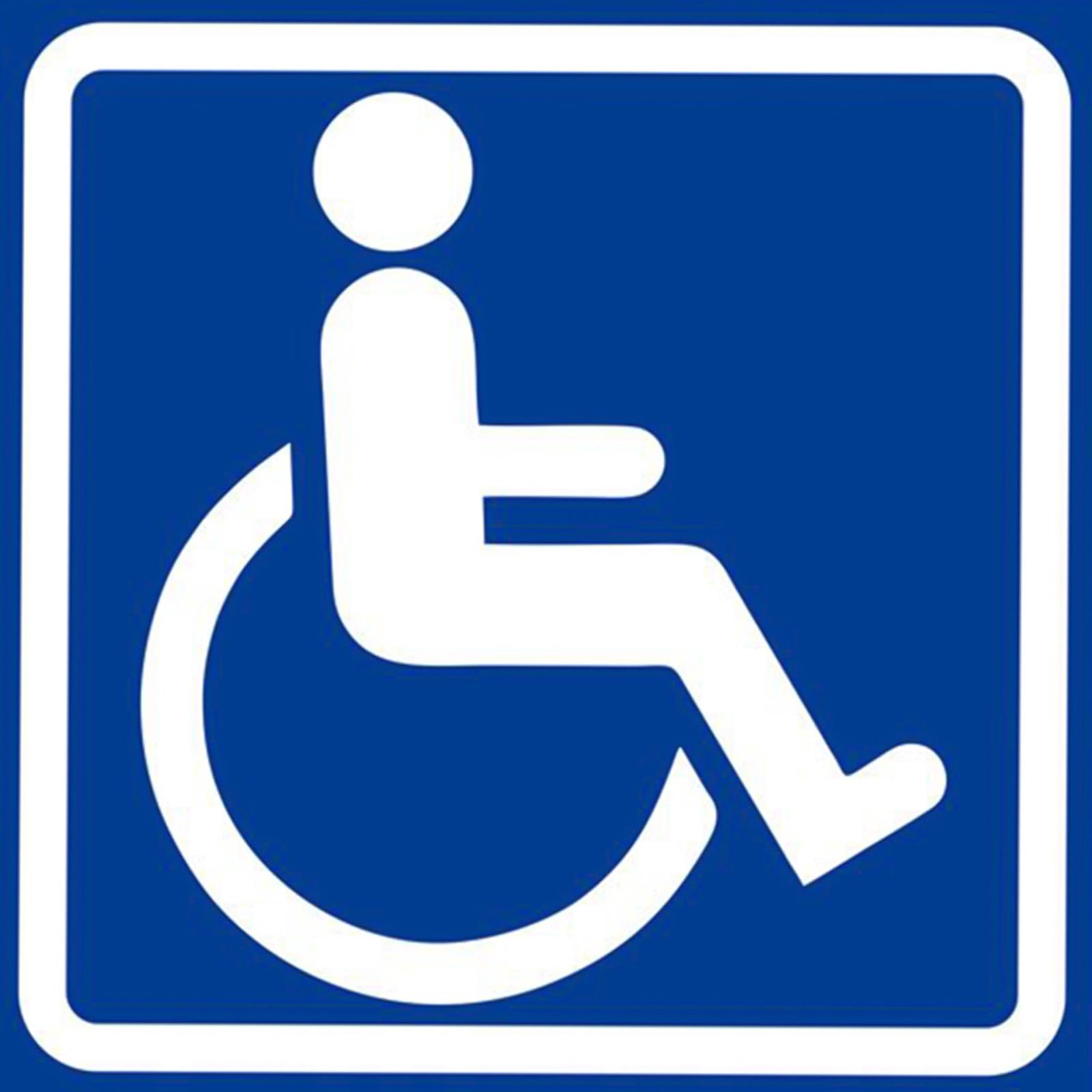 Handicap Sticker 4 Pieces 4.72 X 4.72in Waterproof Self-Adhesive Auto