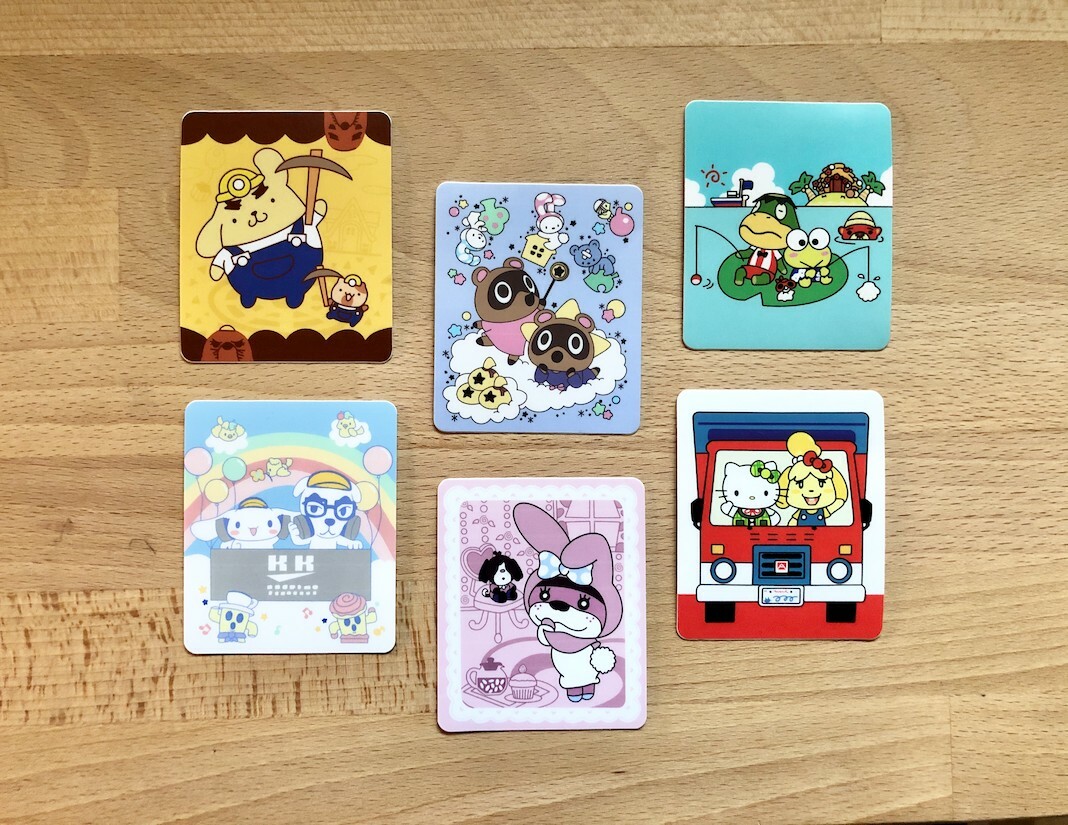 Animal Crossing Sanrio Amiibo Mini Posters Sticker Pack (6 Pack) Handmade