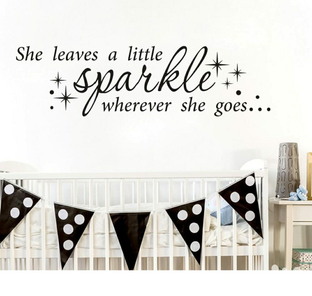 Wall Decals Quotes Wall Sticker She Leaves a Little Sparkle Wherever She Goes