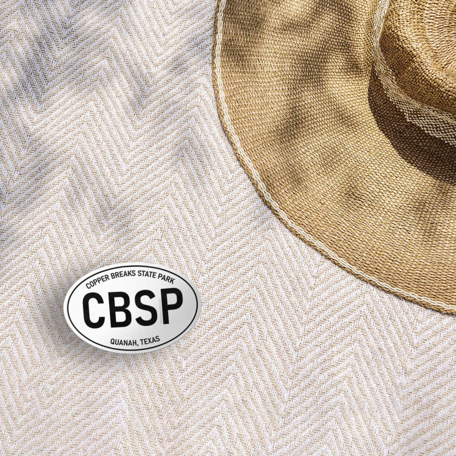 Copper Breaks State Park Texas White Oval Sticker