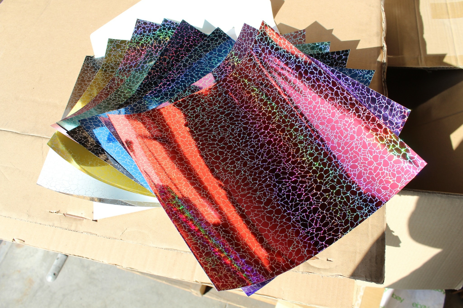 SNC Tuning Adhesive Holographic Stone 12×12 8pk Mixed Color Vinyl Sticker Sheets