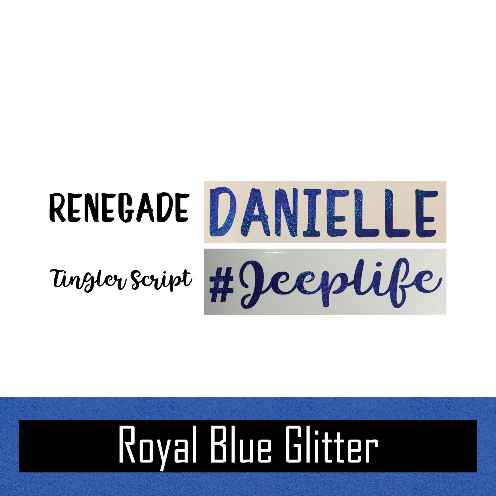 Glitter Custom Text Name Vinyl Decal Sticker for Yeti Tumbler iPhone Samsung