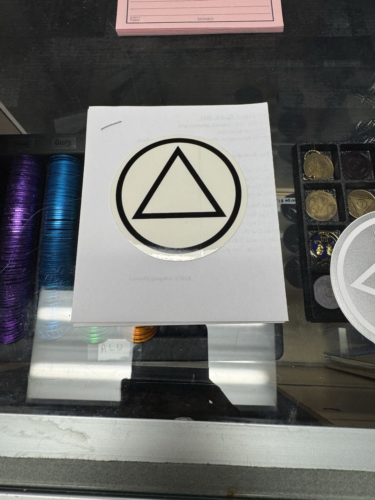 Triangle Circle Vinyl Decal, Multiple Colors