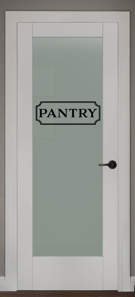 PANTRY VINYL WALL DECAL KITCHEN DECOR VINYL LETTERING WALL STICKER GLASS DOOR