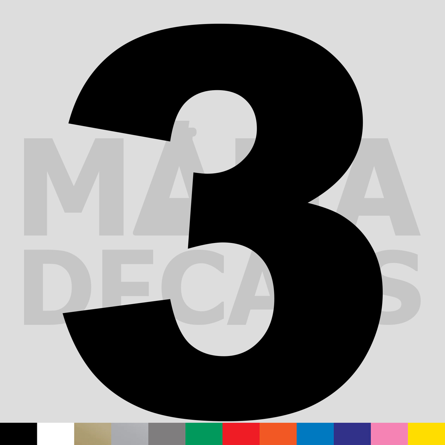 Number Three 3 Vinyl Die Cut Decal Sticker
